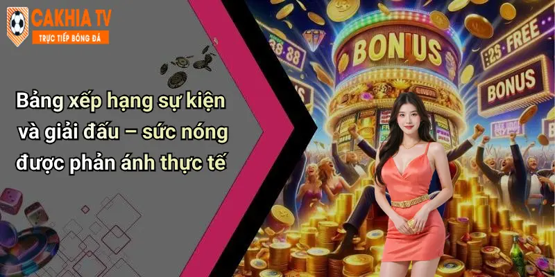 Bảng xếp hạng sự kiện và giải đấu – sức nóng được phản ánh thực tế