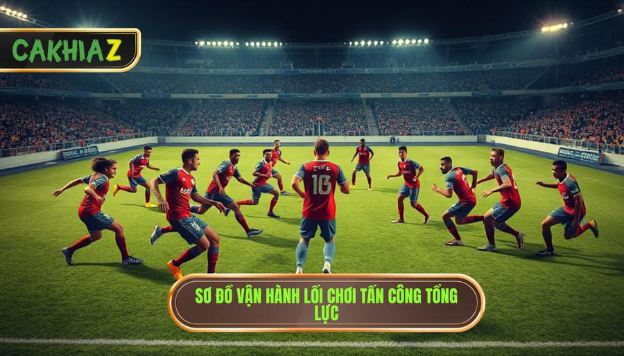 Sơ đồ vận hành lối chơi tấn công tổng lực