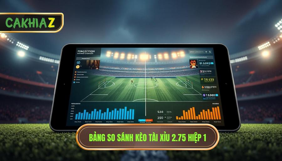 Bảng so sánh kèo tài xỉu 2.75 hiệp 1